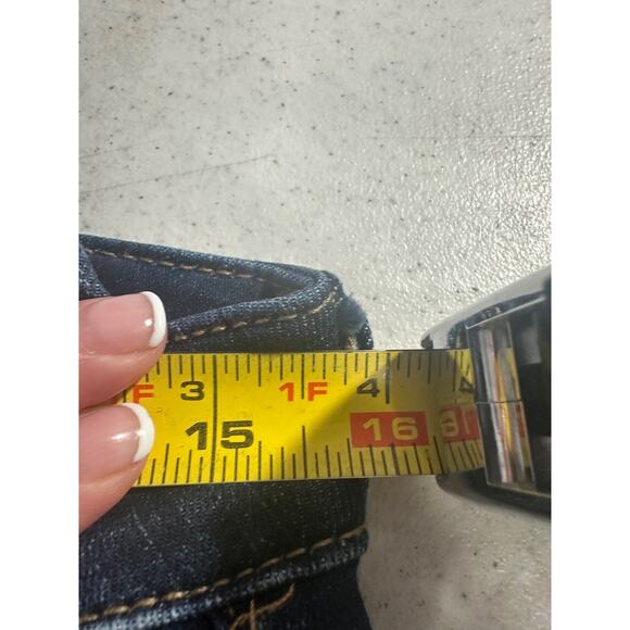 AMERICAN EAGLE Outfitters Next Level Stretch Denim Overalls Jegging Size 12L B8 - Picture 6 of 9